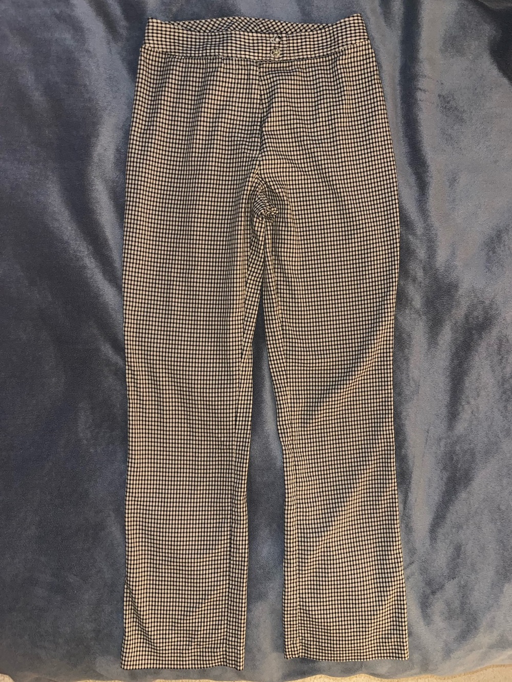 Ann Taylor Loft black and beige houndstooth trousers